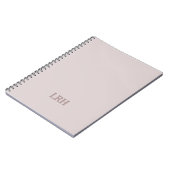 Carnet Monogramme initial neutre double couche minimalist (Côté gauche)