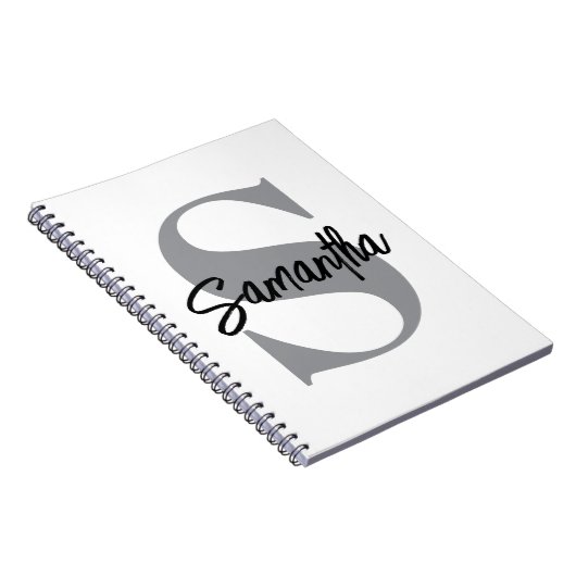 Carnet Monogramme Initial Nom (Côté Droit)