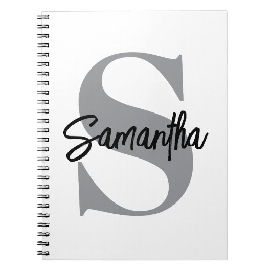 Carnet Monogramme Initial Nom (Devant)