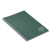 Carnet Monogramme Initial Professionnel Moderne Vert Saug (Côté Droit)
