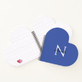 Carnet Monogramme Initiale Manuscrite Nom Propre Bleu (Intérieur)