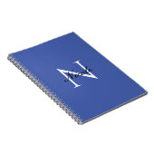 Carnet Monogramme Initiale Nom Propre Manuscrit Bleu (Côté Droit)