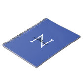 Carnet Monogramme Initiale Nom Propre Manuscrit Bleu (Côté gauche)