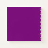 Carnet Monogramme Initiales 3 Moderne Gras | Blanc & Viol (Dos)