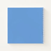 Carnet Monogramme Initiales 3 Modernes Gras | Bleu Clair (Dos)