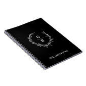 Carnet Monogramme Initiales couple famille couronne multi (Côté Droit)