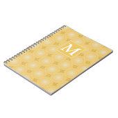 Carnet Monogramme jaune cercles motif (Côté gauche)