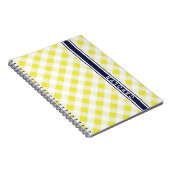 Carnet monogramme jaune de très bon goût chic de motif de (Côté Droit)