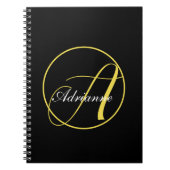 Carnet Monogramme jaune éclairé (Devant)