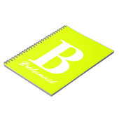 Carnet Monogramme jaune fluorescent Mariage (Côté gauche)