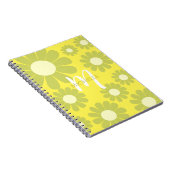 Carnet Monogramme jaune pâle vert (Côté Droit)