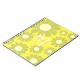 Carnet Monogramme jaune pâle vert (Côté gauche)