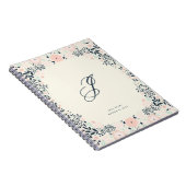 Carnet Monogramme le plus doux | Fleur personnalisée (Côté Droit)