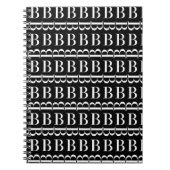 Carnet Monogramme Lettre initiale B, Choisir la couleur A (Devant)