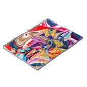 Carnet Monogramme liquide abstrait fumée tourbillon doré  (Côté gauche)