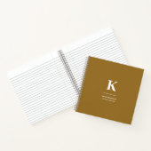 Carnet Monogramme Luxe minimal Élégant Or (Intérieur)