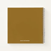 Carnet Monogramme Luxe minimal Élégant Or (Dos)