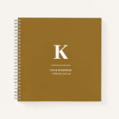 Carnet Monogramme Luxe minimal Élégant Or (Devant)