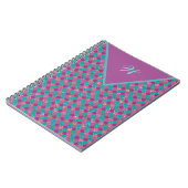Carnet Monogramme Magenta Purple Pink Turquoise Sirène Ét (Côté gauche)