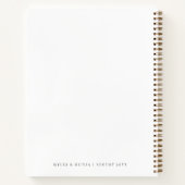 Carnet Monogramme mariage Élégant Minimaliste Blanc Simpl (Dos)