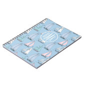 Carnet Monogramme mignon du motif | de voilier (Côté gauche)