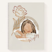 Carnet Monogramme minimaliste Boho Woman Tone (Devant)