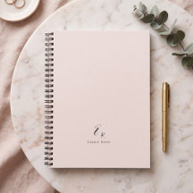 Monogramme minimaliste élégant rose poudré