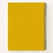 Carnet Monogramme Minimaliste Jaune Moutarde (Dos)