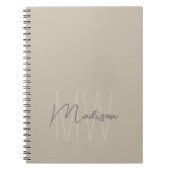 Carnet Monogramme Minimaliste Moderne (Devant)