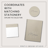 Carnet Monogramme Minimaliste Moderne