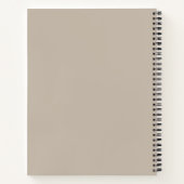 Carnet Monogramme minimaliste moderne Brown Neutre Script (Dos)
