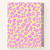 Carnet Monogramme Moderne à Motif de Peau de Léopard Rose (Dos)