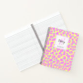 Carnet Monogramme Moderne à Motif de Peau de Léopard Rose (Intérieur)