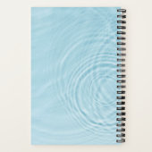 Carnet Monogramme Moderne aux Ondulations d'Eau Bleue Cla (Verso)