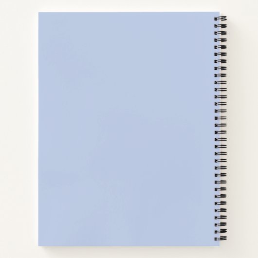 Carnet Monogramme Moderne Bleu Blanc Script (Dos)