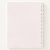 Carnet Monogramme moderne Blush Pink Gold Script (Dos)