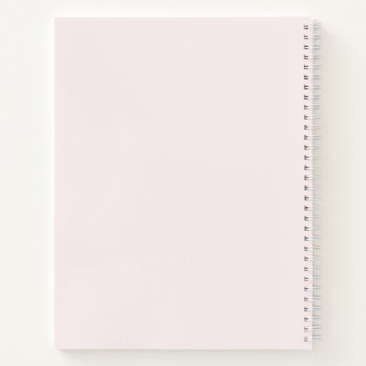 Carnet Monogramme moderne Blush Pink Gold Script (Dos)
