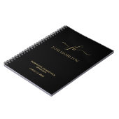 Carnet Monogramme Moderne Diplômé (Côté gauche)