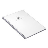 Carnet Monogramme Moderne Élégant Simple (Côté Droit)