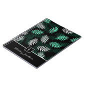 Carnet Monogramme Moderne Feuilles Vertes Botaniques i (Côté gauche)