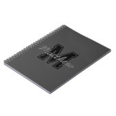 Carnet Monogramme Moderne Garçon Préppy Retour À L'École (Côté gauche)