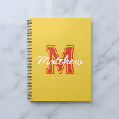 Carnet Monogramme Moderne Garçon Préppy Retour À L'École