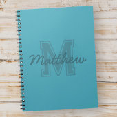 Carnet Monogramme Moderne Garçon Préppy Retour À L'École