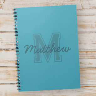 Carnet Monogramme Moderne Garçon Préppy Retour À L'École