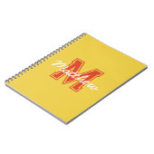 Carnet Monogramme Moderne Garçon Préppy Retour À L'École (Côté gauche)