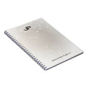 Carnet Monogramme moderne glamour personnalisé Modèle élé (Côté Droit)