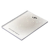 Carnet Monogramme moderne glamour personnalisé Modèle élé (Côté gauche)