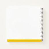 Carnet Monogramme moderne Jaune (Dos)