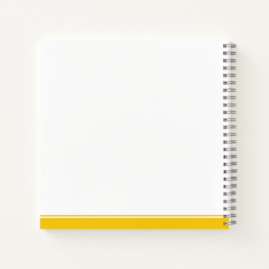 Carnet Monogramme moderne Jaune (Dos)