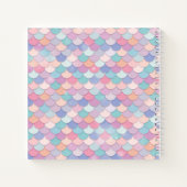 Carnet Monogramme moderne Joli Glam Mermaid Sketbook (Dos)